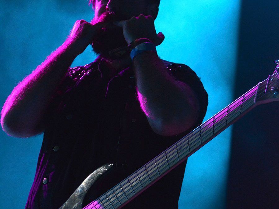 Bajista concierto de la Raiz en el Viñarock 2016